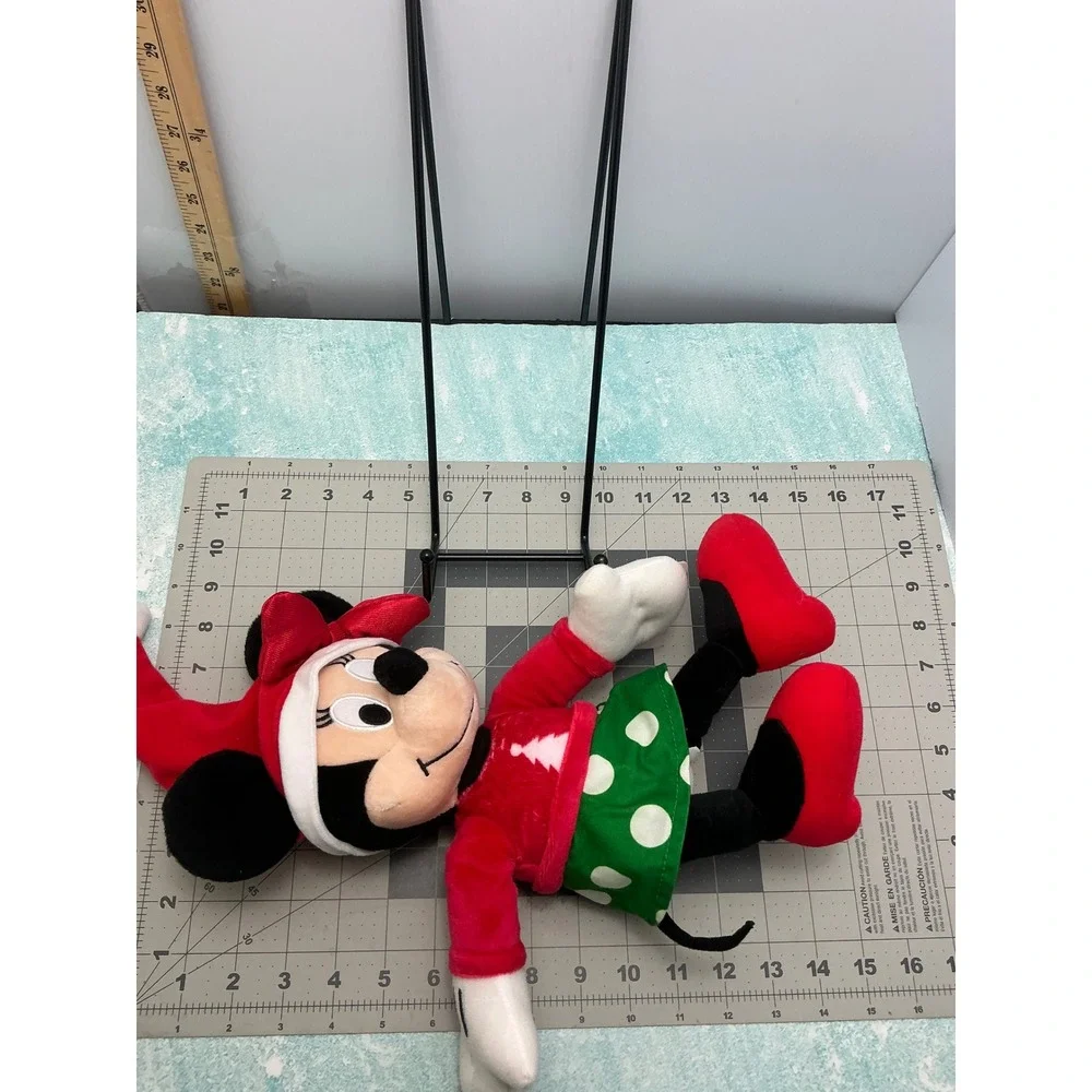 Disney Minnie Mouse Christmas Plush Kohl's Cares Holiday Santa Hat Red Green 12